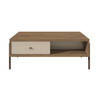 Manhattan Comfort 350644 Joy Double-sided 2-Drawer End Table in Off White 